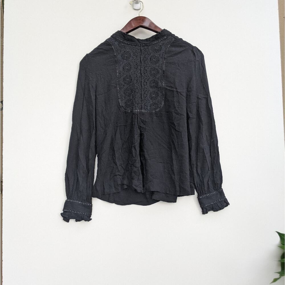 My Sunday Morning Embroidered High Neck Blouse S
